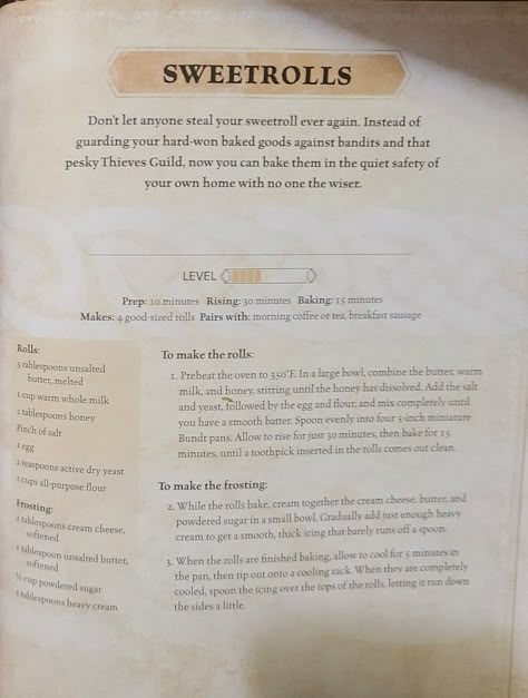 Elder Scrolls Recipes, Fantasy Dessert Recipes, Skyrim Themed Party, Skyrim Food Recipes, Fallout Food Recipe, Skyrim Recipes, Dnd Recipes, Fallout Food, Dnd Snacks