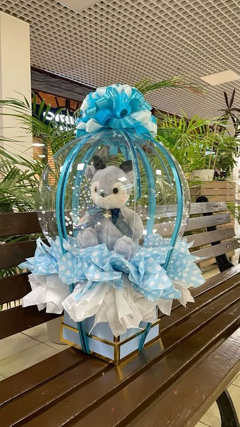 Mother's Day Balloon Decorations, Baloon Diy, Balloon Bouquet Diy, Baby Boy Decorations, Bubble Gift, Clear Balloons, Baby Balloon, Handmade Birthday Gifts, Diy Balloon Decorations