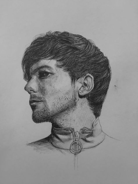 Louis Tomlinson - ballpoint pen #louistomlinson Follow me on tiktok @b.r.i.a.n.n.a.b Louis Tomlinson Drawing, One Direction Drawings, One Direction Art, Harry Styles Drawing, Art Sketches Doodles, Harry Styles Pictures, Dark Art Drawings, Fashion Illustration Sketches, Illustration Sketches