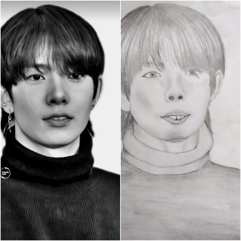 Ugly Drawings Funny, Heeseung Sketch, Heeseung Drawing, Heeseung Fanart, Enhypen Sketch, Enhypen Drawing, Ugly Drawing, Enhypen Fanart, Funny Skz