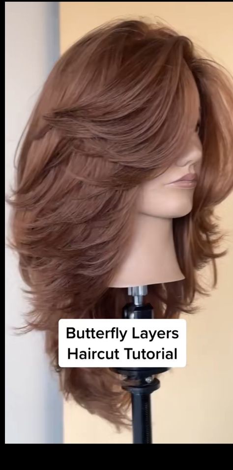 Butterfly Layers, Indian Hair Cuts, Hair Cut Guide, Easy Hair Cuts, Cute Layered Haircut Mid Length, Layered Haircut Mid Length, Haircut Mid Length, Cute Layered Haircut, Long Wolfcut Haircut