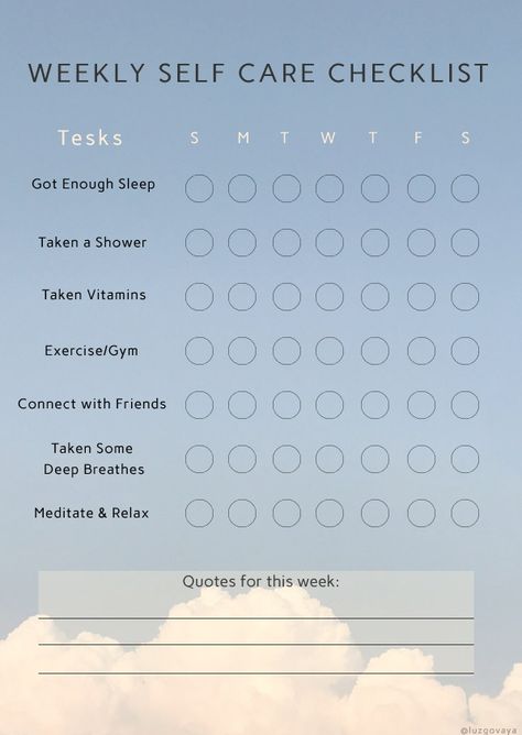 Weekly Selfcare Checklist, Selfcare Planner Ideas, Selfcare Planner Printable, Self Care Journal Template, Selfcare Template, Weekly Self Care Checklist, Weekly Self Care, Selfcare Planner, Checklist Self Care