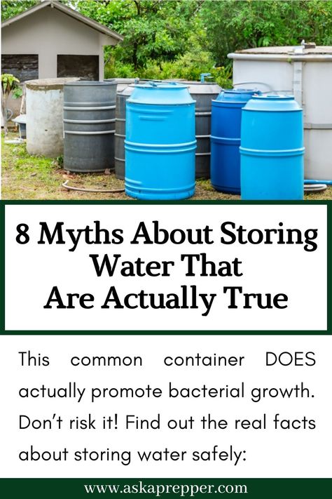 We all know the importance of water in our lives. You don’t even have to be a prepper or survivalist to understand that. We use water in countless ways throughout each and every day of our lives, mostly without giving it a thought. It’s only when that water is hard to come by that most people realize just how precious it really is. We preppers know that and include water storage as a key part of our preps. Large Water Storage Tanks, Diy Water Storage Tank, Off Grid Water System Diy, Water Storage Ideas, Water Collection System, Survival Skills Emergency Preparedness, Prepper Food, Water Survival, Off Grid Survival