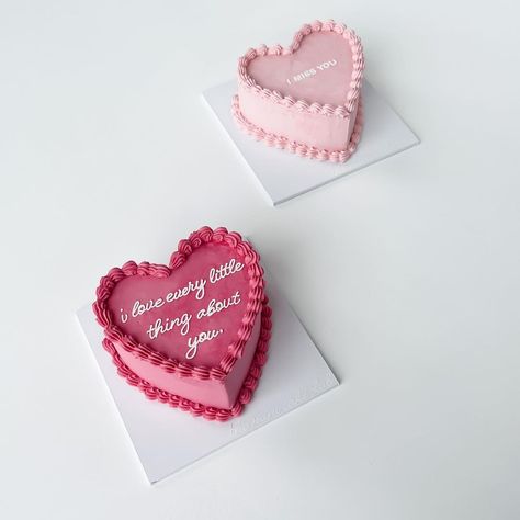 Heart Cakes, Buttercream Filling, Eat Your Heart Out, Mini Cake, Heart Cake, Tea Party Birthday, Chocolate Buttercream, Vanilla Buttercream, Pink Cake