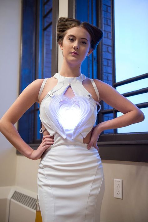 Queer Futurism, High Tech Fashion, Smart Clothing, Tech Projects, Sci Fi Clothing, Wearable Electronics, Diy Tech, Sci Fi Fashion, Cosplay Armor