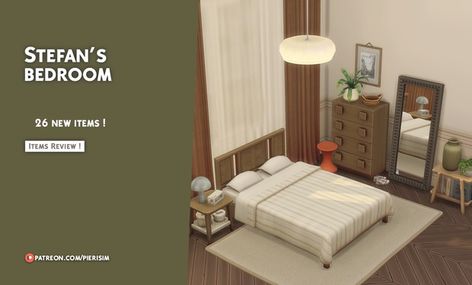 STEFAN bedroom | Patreon Sims 4 Restaurant, Sims 4 Cc Packs, Best Sims, Sims 4 Build, Hello Hello, Sims 4 Cc Finds, Sims Mods, Sims 4 Cc, Sims 4 Custom Content