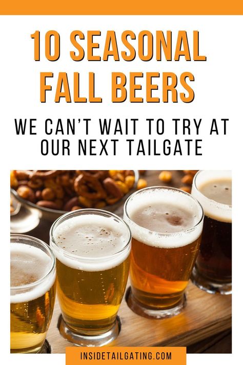 Fall is a strong contender for our favorite season. It brings perfect tailgating weather, football, and great seasonal Fall beers. We’re so excited to try the new Fall releases this year. Brewers are really starting to get creative with their flavors and brewing techniques. So you can join us on our Fall beer tasting and make sure you are stocked up on this most important of tailgating essentials, here are our picks for Fall seasonal beers we can’t wait to try! Tailgating Drinks, Tailgate Drinks, Tailgating Essentials, Cold Weather Drinks, Octoberfest Beer, Fall Beers, Fall Tailgating, Tailgate Essentials, Stone Brewing