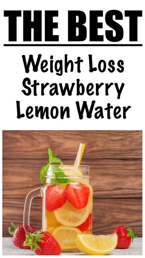 Strawberry Lemon Water Recipe, Strawberry Water Recipe, Strawberry Lemon Water, Using Frozen Strawberries, Strawberry Detox Water, Lemonade Water, Lemon Water Recipe, Flat Belly Smoothie, Fruit Infused Water Recipes