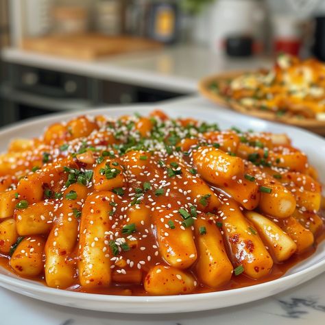 Hello, I'm Jacob Allen, From Beyond the Bayou Blog today, I'm excited to share my recipe of Chicken Tteokbokki, a classic Korean comfort dish. Tteokbokki Soup, Tobboki Korean, Chicken Tteokbokki, Korean Dinner Ideas, Korean Tteokbokki Recipe, Korean Chicken Recipe, Dishes Design, Aesthetic Meals, Korean Meals