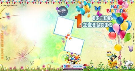 SRKGRAPHIKS Free Birthday Banner, Banner Template Photoshop, Birthday Card Template Free, Birthday Background Design, Birthday Banner Template, Flex Banner Design, Flex Banner, Birthday Banner Background, Birthday Photo Banner