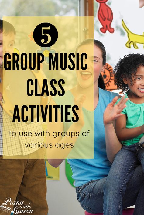 Here are 5 activities that you can use in your group music lessons. The activities work for multi-age groups. Read how each activity can be used with students of various levels. Music Games For Kids, Music Flashcards, Group Piano Lessons, Piano Teaching Ideas, Music Class Activities, Piano Teaching Resources, Music Camp, Music Lessons For Kids, Teaching Piano