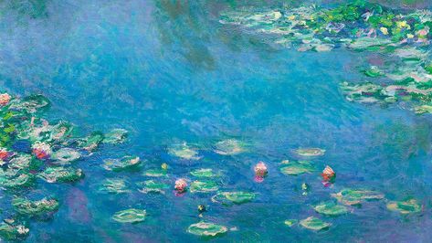 Water Lilies Painting, Claude Monet Water Lilies, Monet Poster, Mac Wallpapers, Macbook Wallpapers, Monet Water Lilies, Lily Painting, Ohara Koson, Joan Mitchell