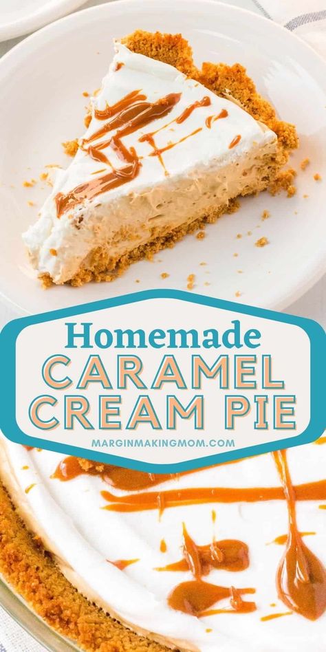 Carmel Cream Pie Recipe, Caramel Cream Pie Recipe, Creamy Caramel Custard Pie, Cream Pie Filling Recipes, Carmel Pie, Caramel Cream Pie, Cream Cheese Pies, Amazing Pies, Caramel Pie Recipe