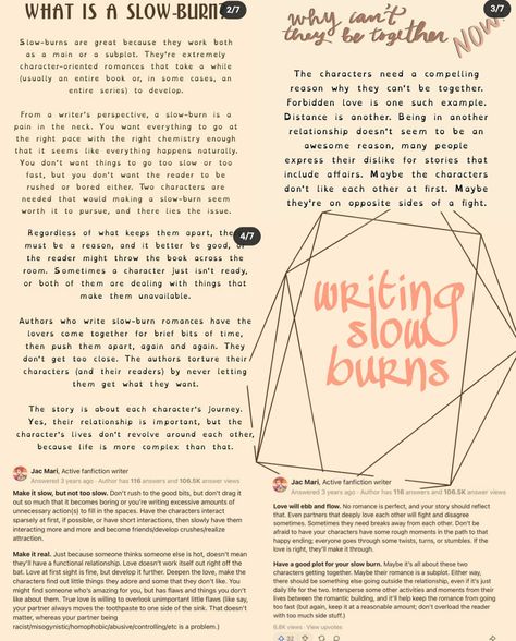 writing slow burns Fiction Romance Writing Prompts, Slow Burn Writing Tips, Writing Slow Burn, How To Write Slow Burn, Writing Slow Burn Romance, How To Write A Slow Burn Romance, Burn After Writing Pages, Slow Burn Prompts, Forbidden Love Writing Prompts