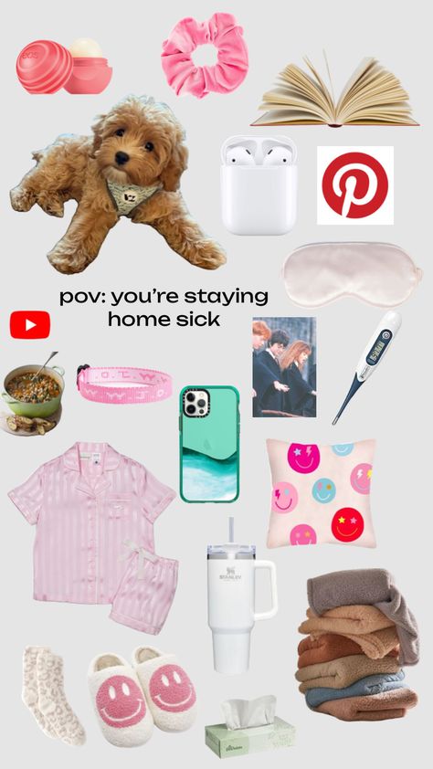 Preppy Sick Day, Sick Routine, Sick Tips, Sick Aesthetic, Sick Day Outfit, Cold Sick, Sick Day Essentials, School Routine For Teens, Shuffles Preppy