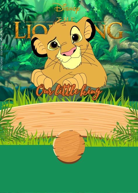 FREE Lion King Jungle Party Birthday Invitation Templates Lion King Birthday Party Invitations, Baby Birthday Party Invitations, Lion King Invitation, Lion King Birthday Party Ideas, Lion Birthday Party, Lion King Theme, Birthday Party Invitations Free, Lion King Party, African Savanna