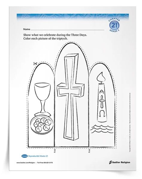 Teaching Catholic Children About the Easter Triduum Third Grade Lesson Plans, Grow In Faith, Bible Activities For Kids, Catholic Kids, Primary Students, Bible Activities, Catholic School, Printable Activities, Kids Art