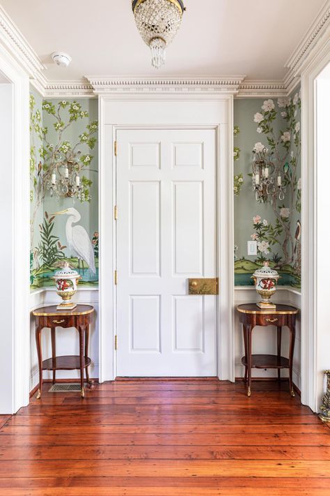 Charleston Homes Interiors, Charleston Interior Design, James Watt, Downtown Living, Charleston Style, Wood Heat, Charleston Homes, Entry Hallway, Garden Tub