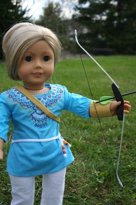 Ag Doll Crafts, Recurve Bows, American Girl Diy, American Girl Doll Diy, American Girl Accessories, American Girl Patterns, America Girl, American Girl Doll Crafts, American Girl Doll Accessories