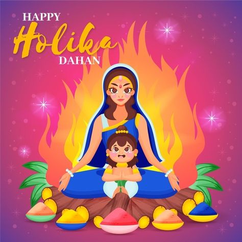 Hand-drawn holika dahan illustration Fre... | Free Vector #Freepik #freevector #fire #hand-drawn #celebration #hindu Happy Holika Dahan, Holika Dahan, Holi Powder, Emerging Technologies, Holi Festival Of Colours, Holi Images, Holi Special, Holi Celebration, Digital India