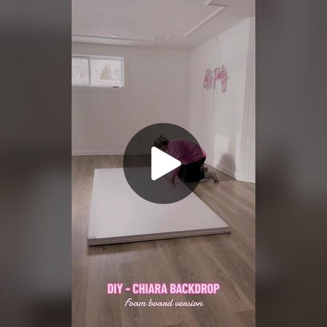 Foam Board Backdrop Diy, Diy Chiara Backdrop, Diy Tiktok, Chiara Backdrop, Backdrop Diy, Rental Business, Diy Backdrop, Foam Board, Wooden Diy