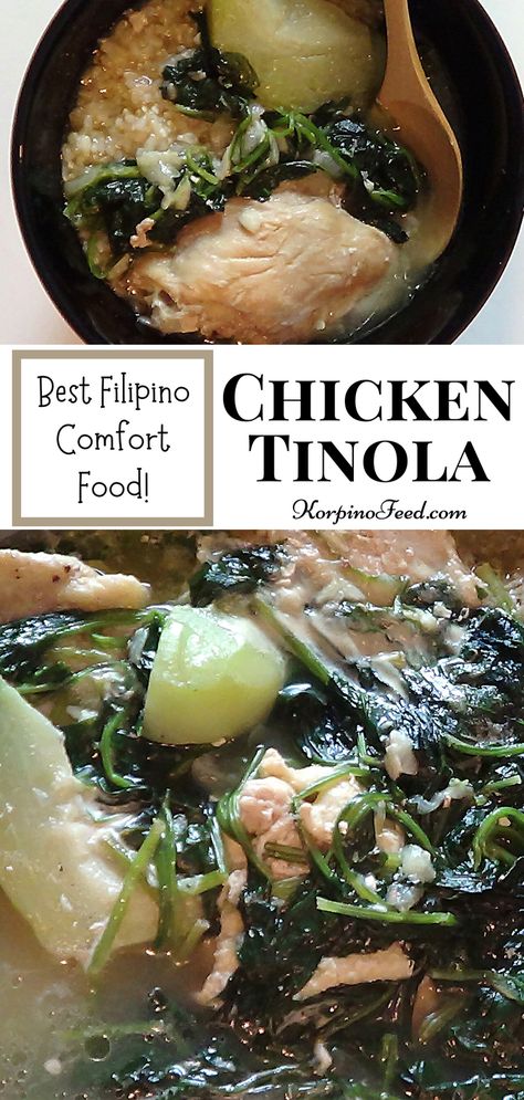 Tinola Soup, Tinola Recipe, Filipino Tradition, Chicken Tinola, Chicken Food Recipes, Chicken Recipes Quick, Tinola, Philippines Recipes, Pinoy Foods