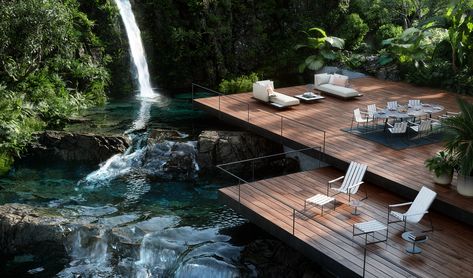 Casa Cook Hotel, Casa Cook, Royal Botania, Luxury Outdoor Furniture, Outdoor Lounge Set, Elegant Frame, Outdoor Deck, Architecture Visualization, Lava Stone