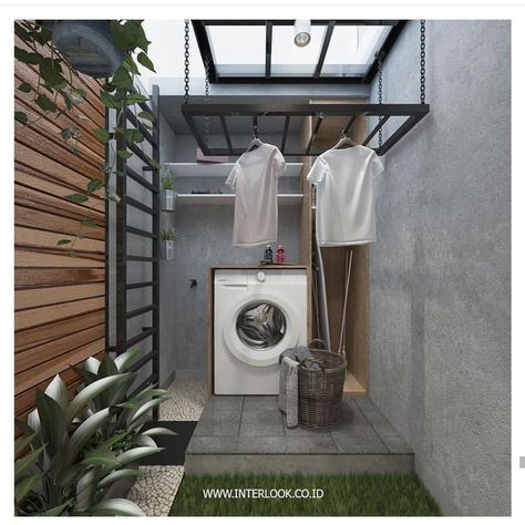 Outdoor Laundry Room Ideas Patio, Outdoor Laundry Room Ideas, Outdoor Laundry Area, Outdoor Laundry Rooms, Dirty Kitchen Design, Washing Area, Outdoor Laundry, Laundy Room, Villa Design Plan