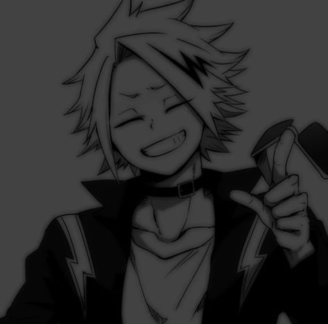 Kaminari Denki, Human Pikachu, Denki Kaminari, Emo Pfp, Human Drawing, Glowing Art, Dark Grunge, Gothic Anime, Manga Characters