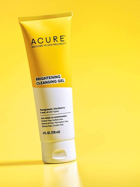 Acure Brightening Cleansing Gel Glow Lotion, Skincare Inspiration, Skin Care Cleanser, Cleansing Gel, Facial Cleansing, Sulfate Free, Cleanser And Toner, Paraben Free, Vaseline