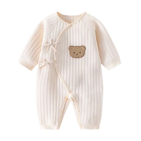 PRICES MAY VARY. ❀ Keep your baby warm with our Solid color Cotton Long Sleeve jumpsuit. The three layer cotton design provides exceptional insulation, ensuring your little onestays snuginany weather. ❀ Our toddler baby bodysuit Feature a convenient one pieces design, eliminating the need for separate tops andbottoms. Made from lightweight materials, it offer a comfortable fit that allows for unrestricted movement. ❀ Designed for both boys and girls, this unisex outfit is perfect for newborns an Jumpsuit Fall, Jumpsuit Casual, Newborn Onesies, Bear Outfits, Wrap Romper, Toddler Romper, Muslin Baby, Baby Jumpsuit, Autumn Clothes