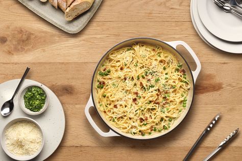 One-Pot Spaghetti Carbonara Recipe - Cook With Campbells Canada Chicken Carbonara Recipe, Campbells Soup Recipes, Campbells Recipes, Spaghetti Carbonara Recipe, One Pot Spaghetti, Chicken Carbonara, Easy Spaghetti, Carbonara Recipe, Spaghetti Carbonara