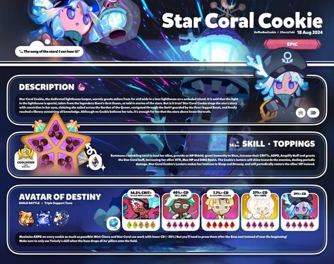 Cookie Run Time! 🍉 (@koffeebeecookie) on X Cookie Run Kingdom Team Guide, Knight Cookie X Fire Spirit Cookie, Star Coral Cookie, Cookie Run Kingdom, Lighthouse Keeper, Run Time, Running Time, Cookie Run, Singing