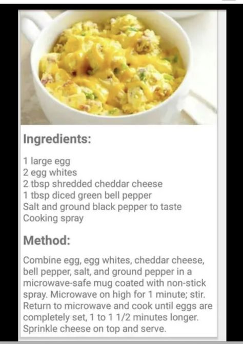 Omelette in a mug Omelette In A Mug Recipe, Omelette In A Mug, Mug Recipe, Mug Recipes, In A Mug, Cooking For One, Green Bell Peppers, Ground Pepper, Breakfast Recipes Easy