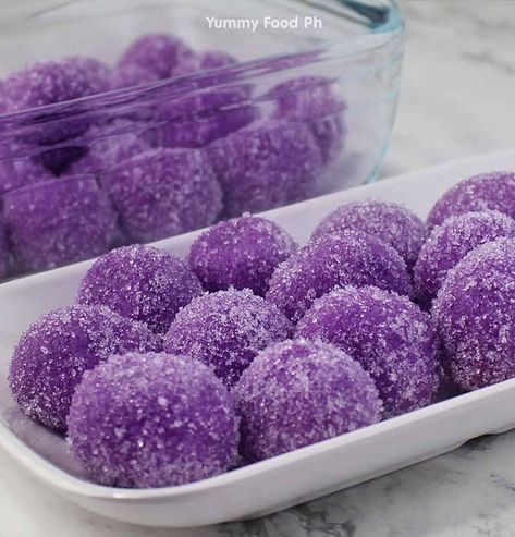 Pastillas Filipino Recipe, Ube Pastillas, Filipino Candy, Pastillas Recipe, Filipino Pastries, Ube Polvoron Recipe, Filipino Sweets, Ube Recipes, Filipino Food Dessert