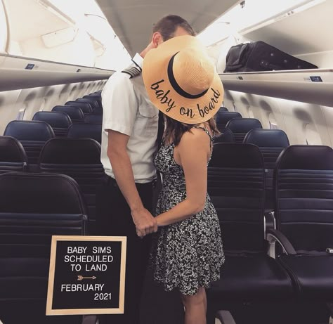 Travel baby announcement Travel Theme Gender Reveal Ideas, Airplane Baby Announcement, Pilot Baby Announcement, Aviation Baby Announcement, Vacation Baby Announcement, Cruise Pregnancy Announcement, Vacation Pregnancy Announcement, Travel Baby Announcement, Travel Pregnancy Announcement