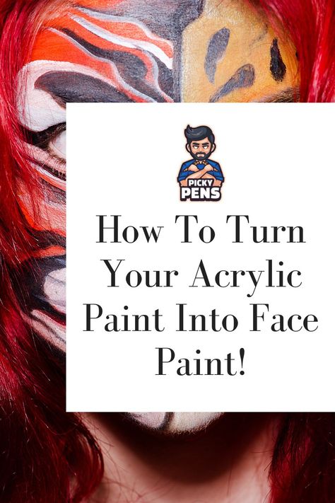 Best Paint For Face Painting, Diy Facepainting Recipe, Face Painting With Acrylic Paint, Best Face Paint Products, How To Make White Face Paint, Beginners Face Painting, Diy White Face Paint Makeup, Diy Face Paint Halloween, How To Make Face Paint