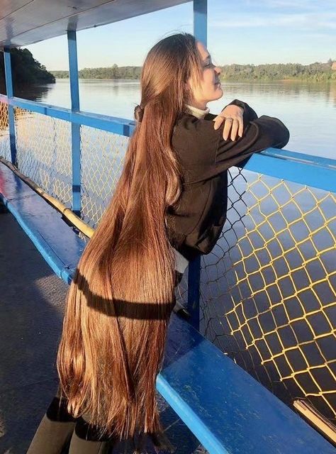 Follow @womenwithbeautifulhair and get more of the good stuff by joining Tumblr today. Dive in! Long Silky Hair, Really Long Hair, Long Hair Color, Long Red Hair, Cut Her Hair, Long Brown Hair, Super Long Hair, Trending Hairstyles, Summer Hair Color