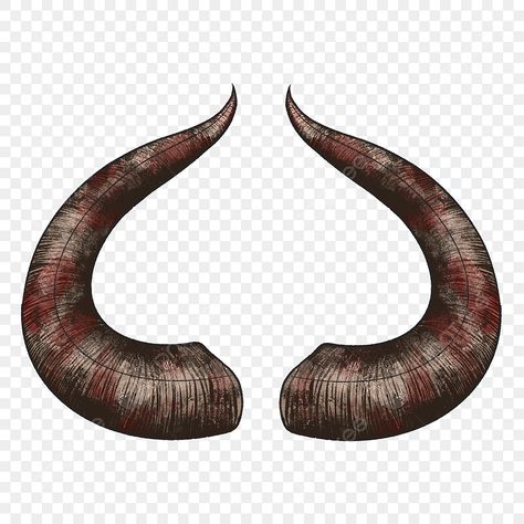 Horn Ideas, Horned Demon, Demon Horns, Curved Arrow, Demon Wings, Devil Halloween, Devil Horns, Bull Horns, Line Background