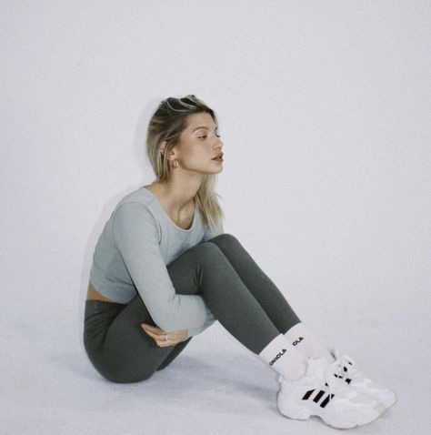 Adanola Athleisure Socks Over Leggings, Neon Shorts, Sock Outfits, Brand Shoot, Striped Socks, Shoes Socks, 90s Style, Hailey Bieber, 90s Fashion