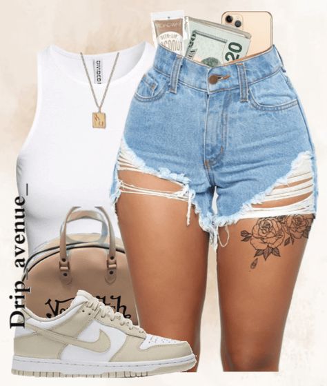 Summer Swag Outfits Women, Dope Outfits Summer, Spring Baddie Outfits, Teen Outfit Ideas, Teen Swag Outfits, Stylish Summer Outfits, Swag Outfits For Girls, Cute Comfy Outfits