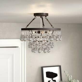 Rosdorf Park Mcknight 9-Light Semi Flush Mount & Reviews | Wayfair Kitchen Island Linear Pendant, Traditional Chandelier, Kitchen Island Pendants, Drum Chandelier, Candelabra Bulbs, Adjustable Lighting, Semi Flush Mount, Grey Wallpaper, Diffused Light