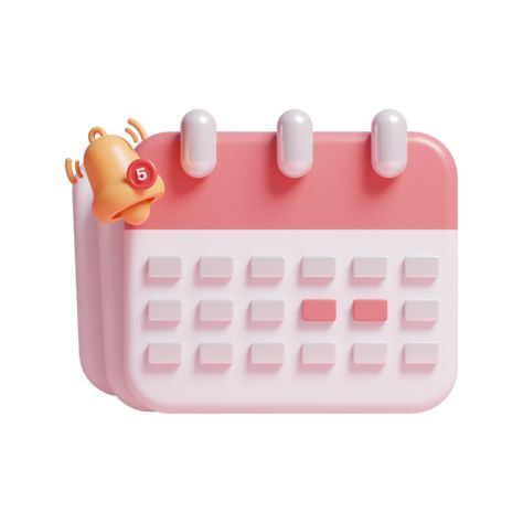 Cute Calendar Icon, Pink Calendar Icon, Apple Playlist, Date Icon, Calendar App Icon, 3d Calendar, Notification Icon, Pink Calendar, Calendar Png