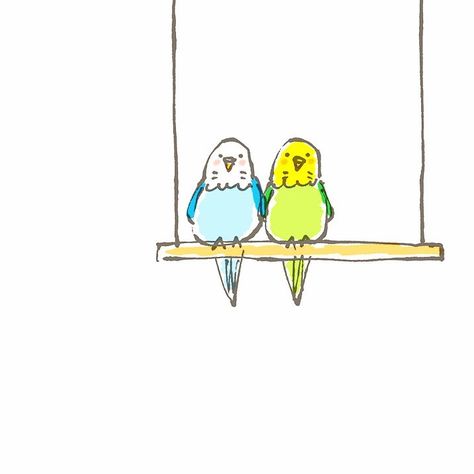 Cute Birds Drawing, Parrot Tattoo, Birds Drawing, Parrot Drawing, Budgies Bird, Geometric Origami, Drawing Love, Parakeets, Happy Fashion