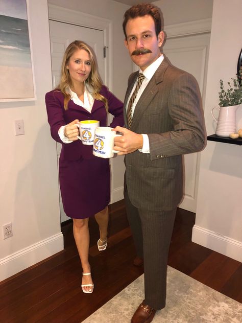 DIY couples costume Anchorman Couples Costume, Anchorman Costume, Couples Costume, Anchorman, Couples Costumes, Halloween Costumes, Halloween