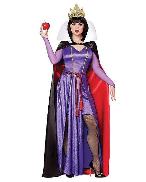 Adult Evil Queen Costume - Disney Villains - Spirithalloween.com Halloween Snow White, Cape Hood, Evil Queen Costume, Epic Halloween Costumes, Halloween Spirit Store, Dress Cape, Hallowen Costume, Queen Costume, Halloween Store