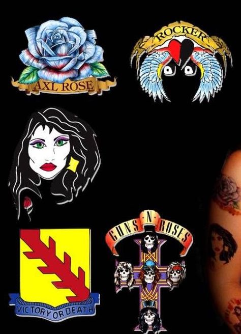 Gnr Tattoo, Axl Rose Tattoo, Erin Everly, Axel Rose, Dark Photo, Rose Tattoo Design, Axl Rose, Diy Halloween Costumes, Rose Tattoo