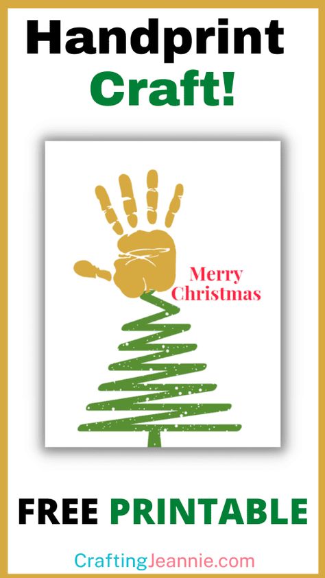 Toddler Christmas Craft Christmas Handprint Crafts For Toddlers, Toddler Christmas Craft, Handprint Art Christmas, Handprint Printable, Biblical Christmas, Handprint Poem, Free Christmas Crafts, Sensory Classroom, Christmas Handprint Crafts