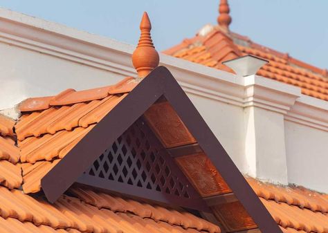 Flat Roof Tiles, Terracotta Roof Tiles, Clay Roof Tiles, Clay Roofs, Building Elevation, Decorative Ceiling Tile, Tile Edge, Roof Construction, Duplex House Plans