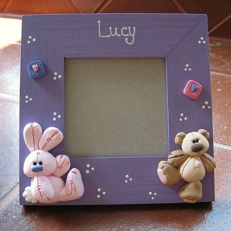 polymer clay photo fporrame Crea Fimo, Photo Frame Decoration, Baby Photo Frames, Clay Baby, Polymer Clay Animals, Clay Design, Polymer Clay Projects, Polymer Clay Tutorial, Polymer Clay Creations